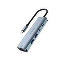 DEVIA Leopard Series Hub USB-C 5 en 1 (Gris Oscuro)
