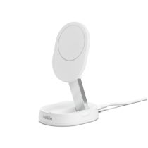 BELKIN Soporte de carga magnética Qi2 y plegable (15W) (Blanco) (Sin adaptador)