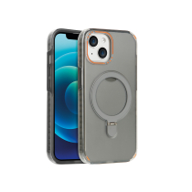 Funda para iPhone 12/12 Pro con anillo de metal MagSafe (negro)