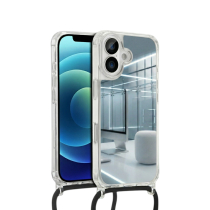 COVERME Funda Espejo iPhone 13 (Cordón Negro)