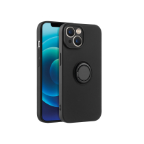 Funda para iPhone 15 Pro con agarre para dedos (negra)
