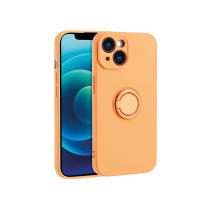 Funda para iPhone 14 Pro con agarre para dedos (naranja)